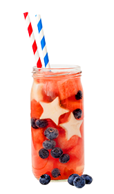 Apple Star Sparkler with fruit and star-shaped apple garnish